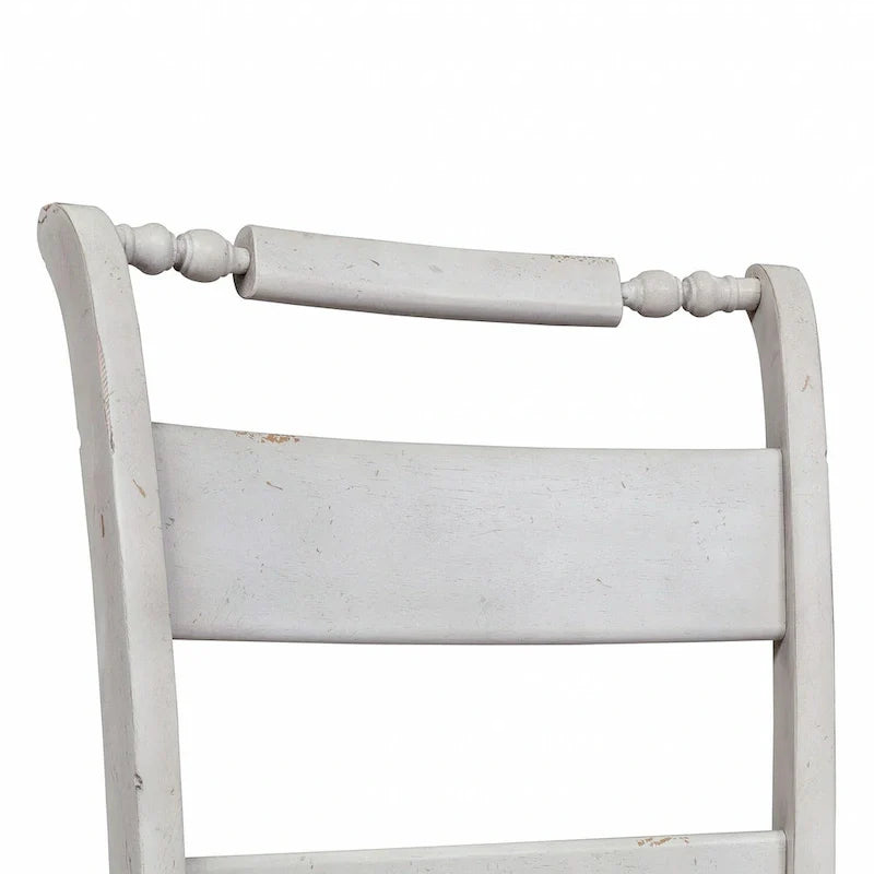 Chaises d'appoint à dossier à lattes Whitney en lin antique (Lot de 2)