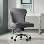 Chaise de bureau réglable Studio 55D Erin Gray en tissu