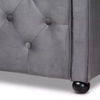 Lit de repos capitonné en velours Freda – Baxton Studio