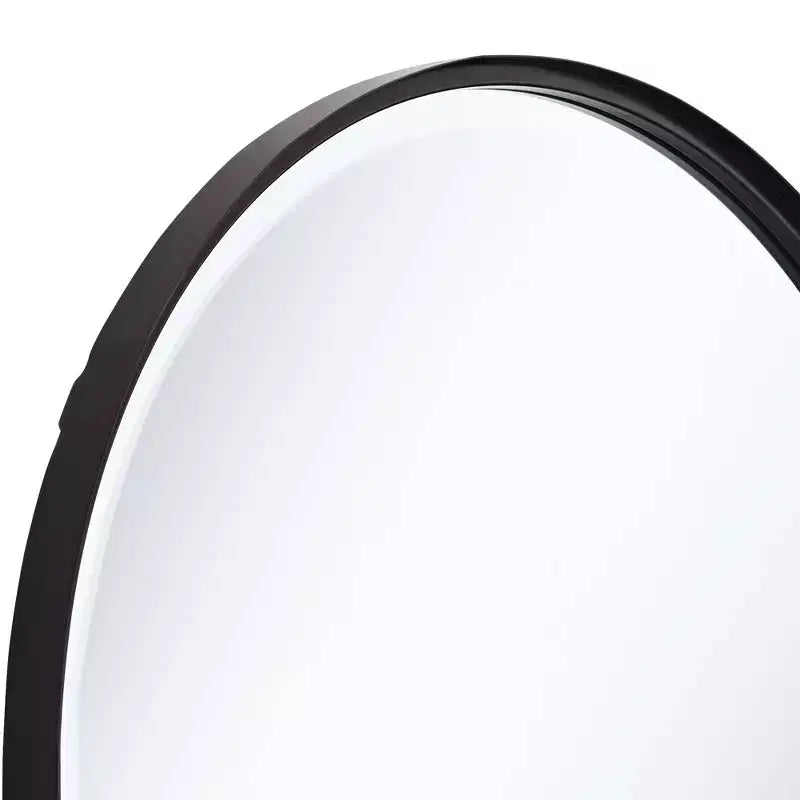 Miroir mural décoratif Clara Arch Top Vanity de Uttermost, biseauté, cadre en métal noir mat, 61 cm de large, pour salle de bain, chambre à coucher, salon, entrée.