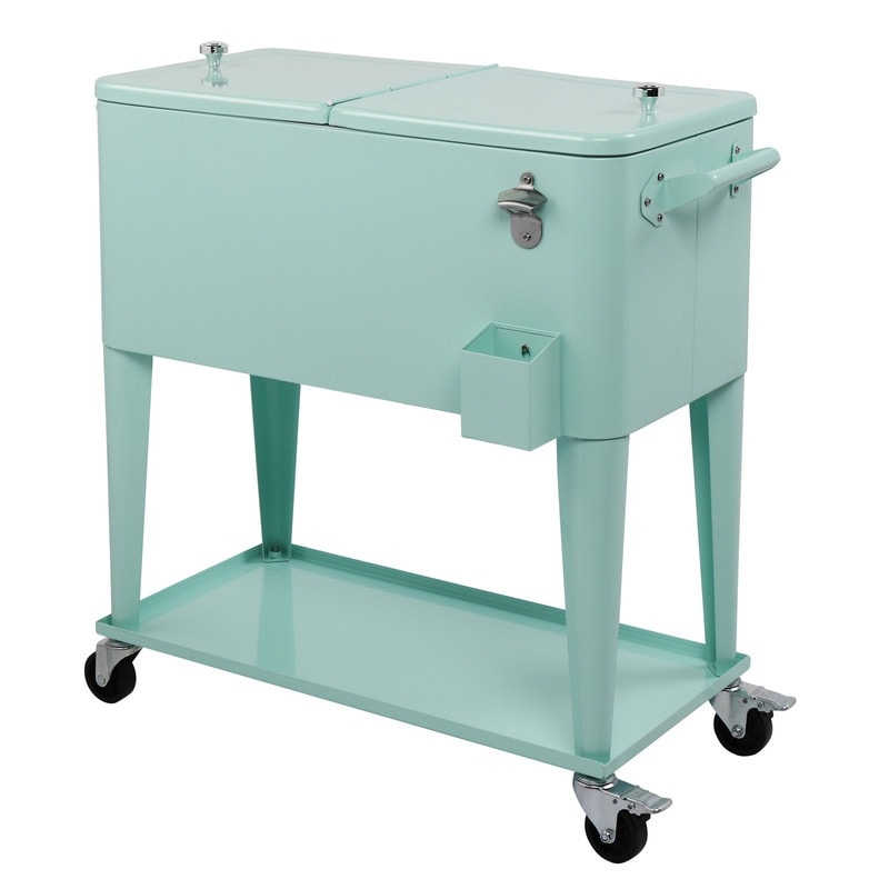Glacière de camping 80 pintes en fer avec étagère