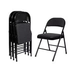 Lot de 4 chaises pliantes rembourrées en tissu - Hampden Furnishings