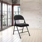 Lot de 4 chaises pliantes rembourrées en tissu - Hampden Furnishings