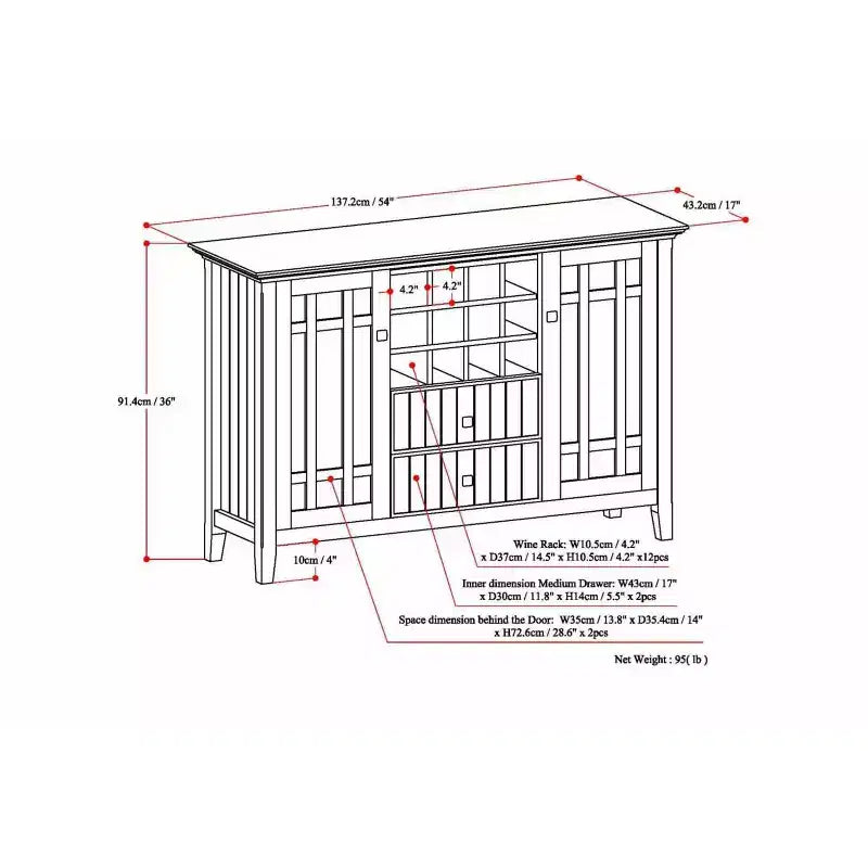 Bahut Freemont avec porte-bouteilles - WyndenHall