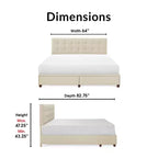 Lit de rangement Edmond avec tête de lit réglable en hauteur - ClickDecor