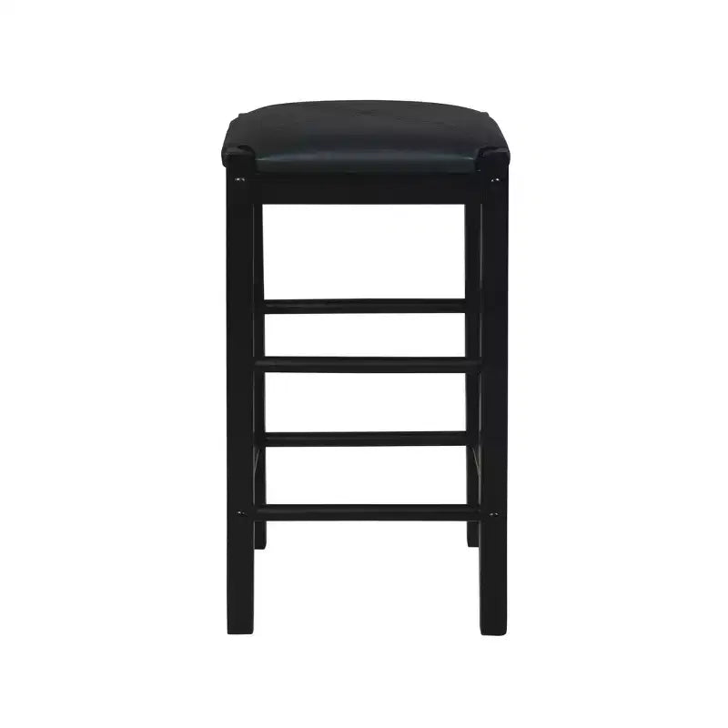 Lot de 2 tabourets de bar à hauteur de comptoir sans dossier en similicuir Lancer - Linon