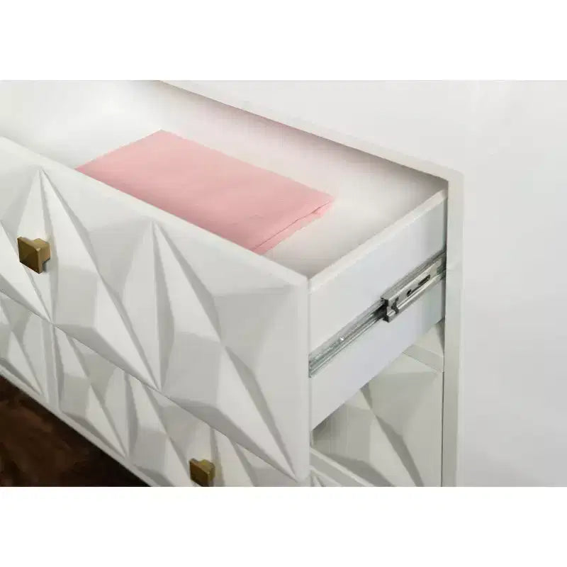 Commode 6 tiroirs texturée géo - Linon
