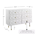 Commode 6 tiroirs texturée géo - Linon