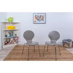 Ensemble table et 2 chaises pour enfants avec pieds chromés - Gift Mark