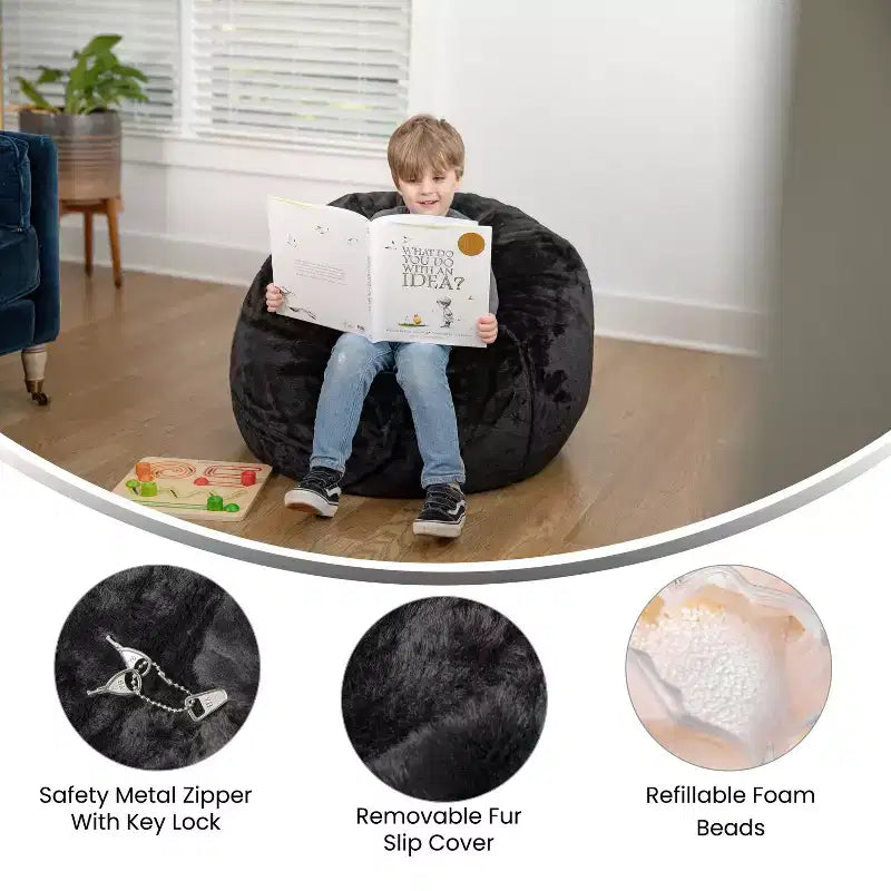 Petit pouf Flash Furniture pour enfants et adolescents