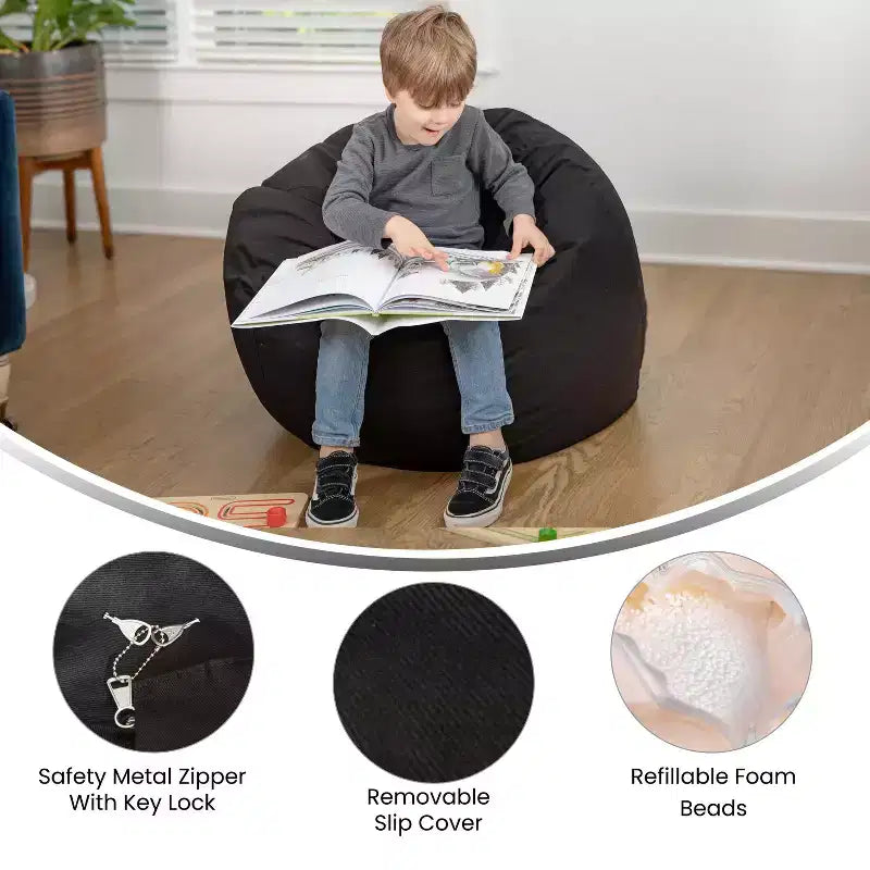 Petit pouf Flash Furniture pour enfants et adolescents