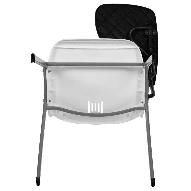 Chaise coquille ergonomique Flash Furniture avec tablette rabattable à gauche