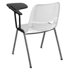 Chaise coquille ergonomique Flash Furniture avec tablette rabattable à gauche