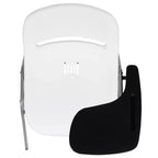 Chaise coquille ergonomique Flash Furniture avec tablette rabattable à gauche