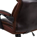 Fauteuil de bureau ergonomique pivotant en LeatherSoft, série HERCULES, de Flash Furniture, pour personnes de grande taille, capacité de 227 kg, avec appuie-tête réglable en hauteur