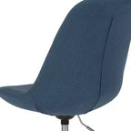 Chaise de bureau pivotante ergonomique en tissu à dossier mi-hauteur avec vérin pneumatique et piètement chromé Flash Furniture Aurora