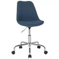 Chaise de bureau pivotante ergonomique en tissu à dossier mi-hauteur avec vérin pneumatique et piètement chromé Flash Furniture Aurora