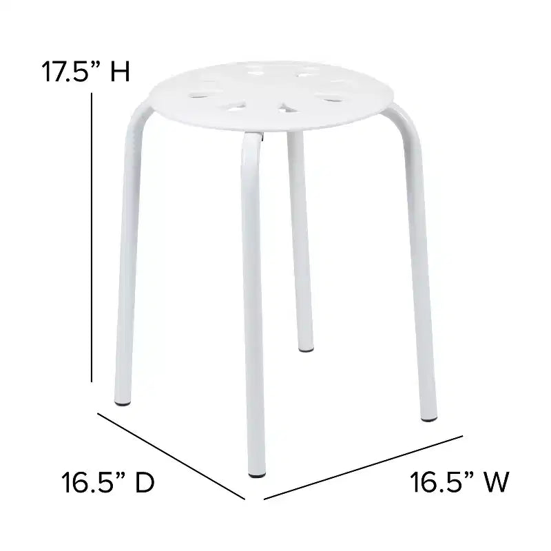 Tabourets empilables emboîtables en plastique Flash Furniture, 17,5 po de hauteur (paquet de 5)