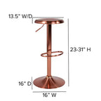 Tabouret de bar rétro réglable en hauteur Flash Furniture Madrid Series