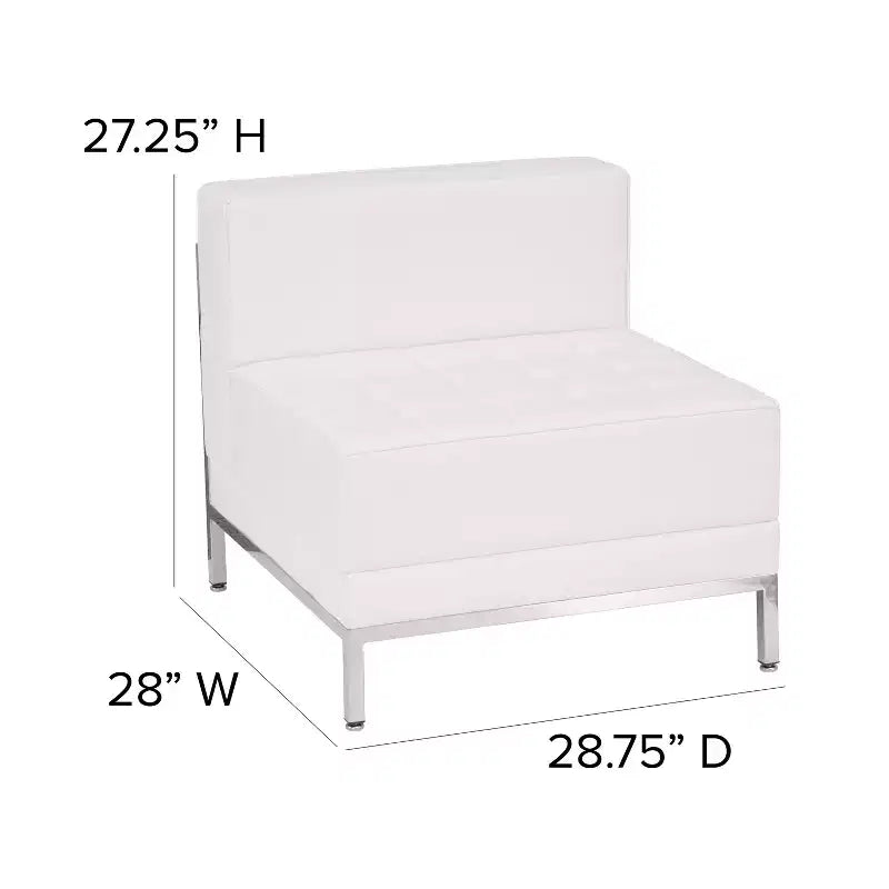 Chaise centrale contemporaine en similicuir Flash Furniture HERCULES Imagination Series