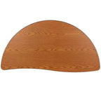 Flash Furniture Table d'activités collaborative flexible en stratifié thermique demi-cercle de 47,5 po – Pieds courts réglables en hauteur
