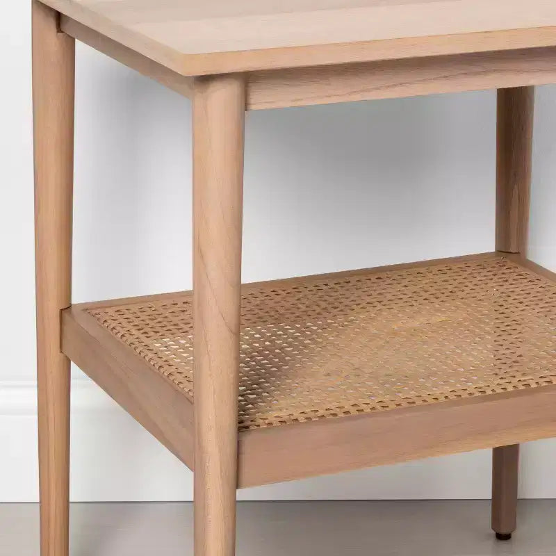 Table d'appoint en bois et rotin - Hearth & Hand avec Magnolia