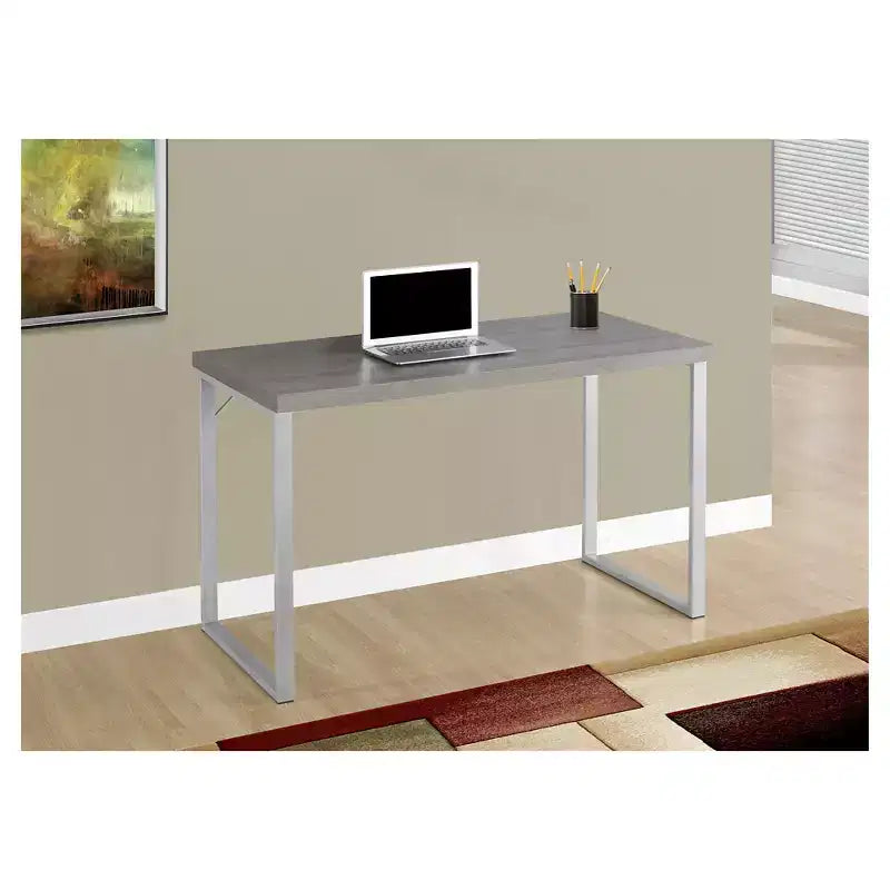 Bureau d'ordinateur contemporain en métal argenté - EveryRoom