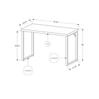 Bureau d'ordinateur contemporain en métal argenté - EveryRoom