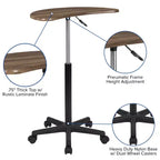 Bureau d'ordinateur portable mobile Emma and Oliver Sit to Stand – Bureau debout roulant portable