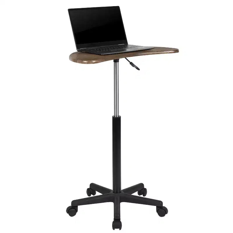 Bureau d'ordinateur portable mobile Emma and Oliver Sit to Stand – Bureau debout roulant portable