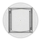 Table pliante ronde en plastique blanc granit de 1,2 mètre Emma et Oliver - Table pliante de banquet/événement