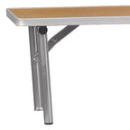 Rehausseur de bar Emma et Oliver 72 x 12 x 12 en bouleau avec pieds argentés