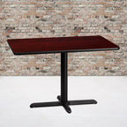 Table rectangulaire stratifiée 30x42 Emma et Oliver avec pied de table 23,5x29,5