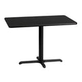 Table rectangulaire stratifiée 30x42 Emma et Oliver avec pied de table 23,5x29,5