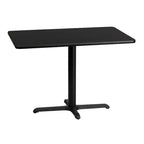 Table rectangulaire stratifiée 30x42 Emma et Oliver avec pied de table 23,5x29,5