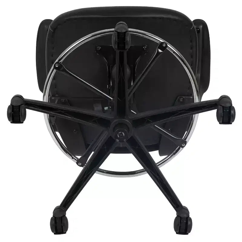 Chaise de dessinateur ergonomique Emma and Oliver Mid-Back Mesh avec repose-pieds et accoudoirs relevables