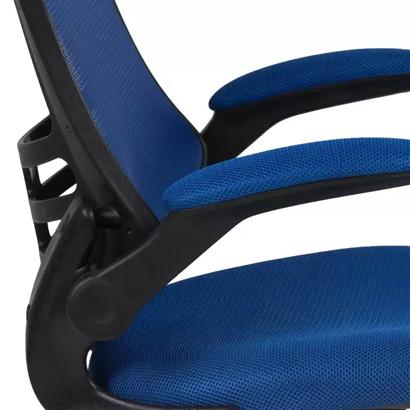 Chaise de dessinateur ergonomique Emma and Oliver Mid-Back Mesh avec repose-pieds et accoudoirs relevables