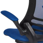 Chaise de dessinateur ergonomique Emma and Oliver Mid-Back Mesh avec repose-pieds et accoudoirs relevables