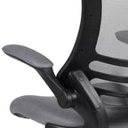 Chaise de dessinateur ergonomique Emma and Oliver Mid-Back Mesh avec repose-pieds et accoudoirs relevables