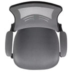 Chaise de dessinateur ergonomique Emma and Oliver Mid-Back Mesh avec repose-pieds et accoudoirs relevables