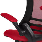 Chaise de dessinateur ergonomique Emma and Oliver Mid-Back Mesh avec repose-pieds et accoudoirs relevables