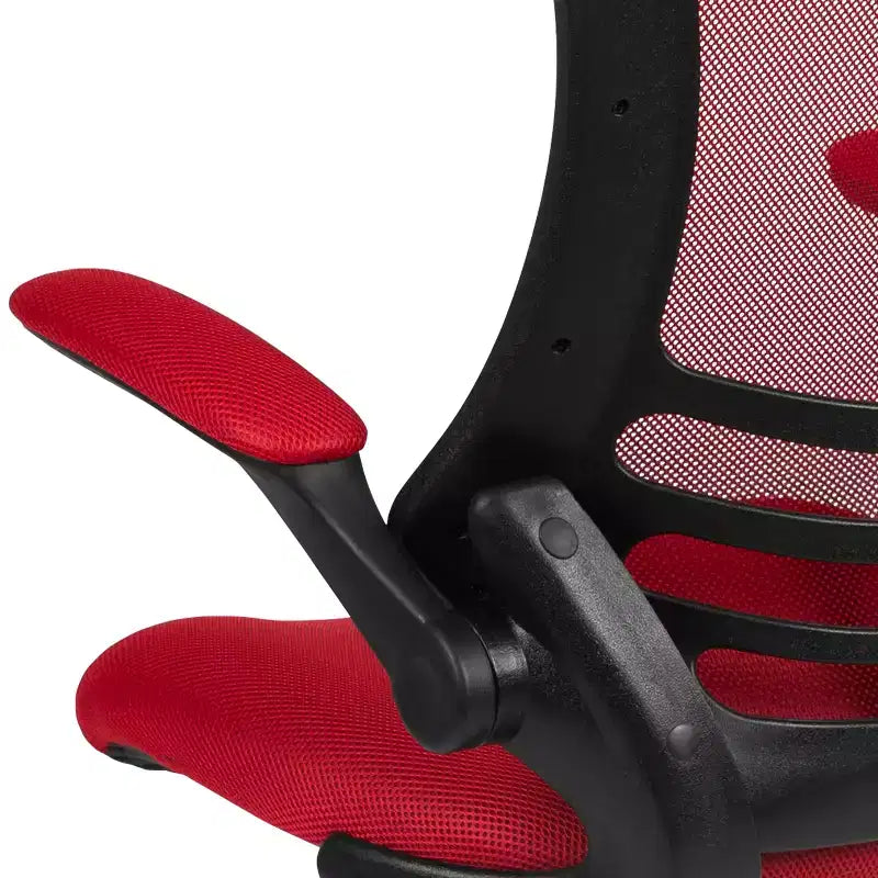 Chaise de dessinateur ergonomique Emma and Oliver Mid-Back Mesh avec repose-pieds et accoudoirs relevables