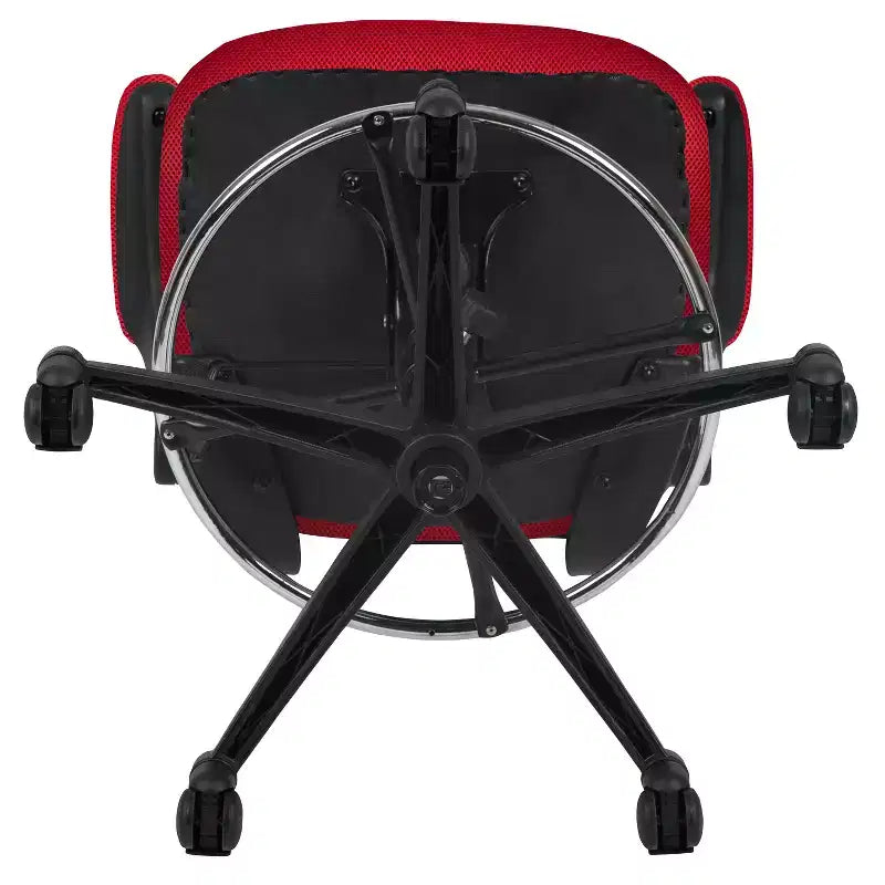 Chaise de dessinateur ergonomique Emma and Oliver Mid-Back Mesh avec repose-pieds et accoudoirs relevables