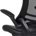 Chaise de dessinateur ergonomique Emma and Oliver Mid-Back Mesh avec repose-pieds et accoudoirs relevables