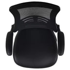 Chaise de dessinateur ergonomique Emma and Oliver Mid-Back Mesh avec repose-pieds et accoudoirs relevables