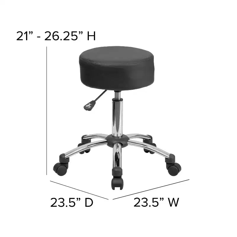 Tabouret ergonomique médical Emma et Oliver avec base chromée