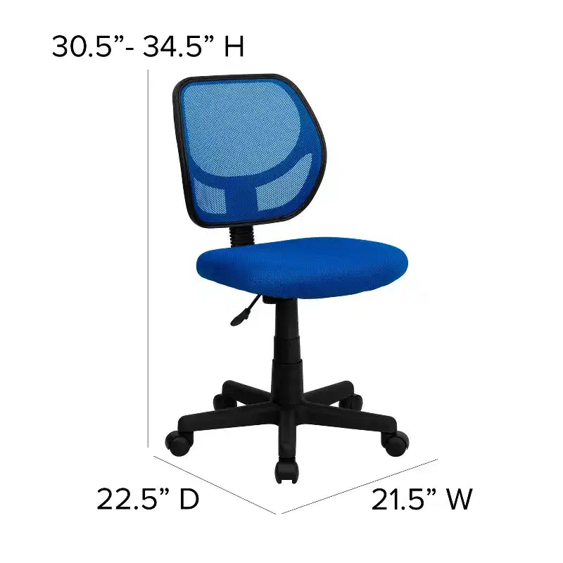 Fauteuil de bureau ergonomique Emma et Oliver à dossier incurvé en maille et pivotant