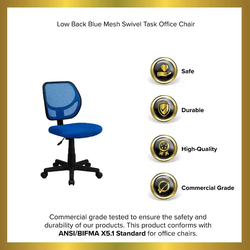 Fauteuil de bureau ergonomique Emma et Oliver à dossier incurvé en maille et pivotant
