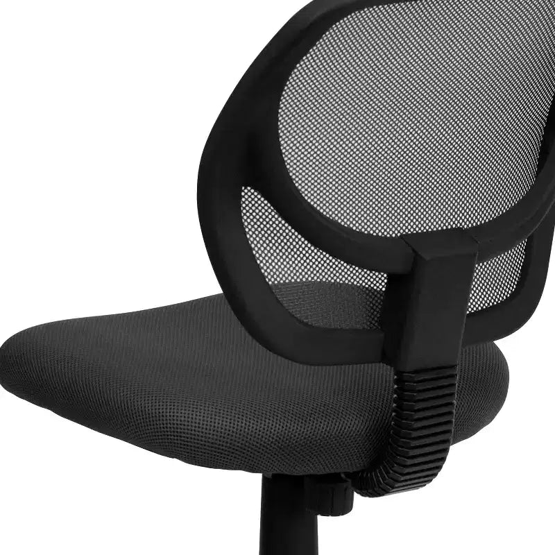 Fauteuil de bureau ergonomique Emma et Oliver à dossier incurvé en maille et pivotant