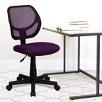 Fauteuil de bureau ergonomique Emma et Oliver à dossier incurvé en maille et pivotant